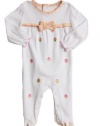 ABSORBA Baby-girls Newborn Sugar Cookie Footie, White, 6-9 Months