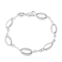 Sterling Silver Oval Link Bracelet - 7.2 