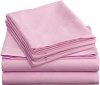 Clara Clark Juvenile 4 pc Bed Sheets Set - Full Double, Pink - Royal Colors for Kids - Boys and Girls.