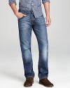 Nudie Jeans Co Organic Worn Jeans in Dark Navy Blue