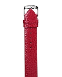 A vibrant red watch strap in luxe calf leather, fits size 1, 6 & 21 Philip Stein watch heads.