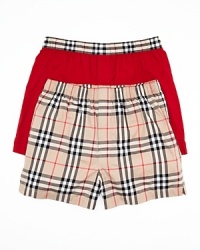 Classic cotton boxer shorts adorned with Burberry's signature check.