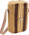 Picnic Time Bacchus Insulated Wine Basket with Service for Two, Moka