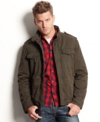 With a rough and rugged vibe, this jacket from Levi's sets your wardrobe at attention.