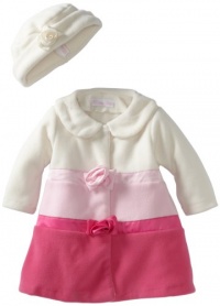 Bonnie Baby-Girls Infant Colorblock Fleece Coat Set