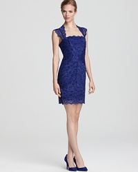 Nicole Miller Dress - Stretch Lace Short Open Back