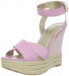 Guess Women's Kambria Wedge Sandal,Light Pink,7.5 M US