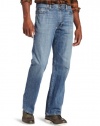 Lucky Brand Men's 181 Relaxed Straight Mid Rise Jean, Light Cardiff, 32x30