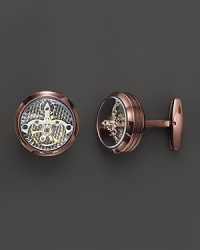 TF Est. 1968 Brown PVD Tourbillon Cufflinks