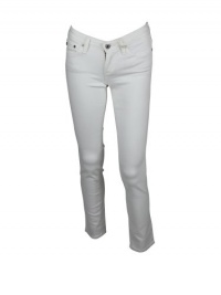 AG Adriano Goldschmied Womens White Stilt Cigarette Jeans 24