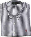 Polo Ralph Lauren Custom-Fit Striped Sueded Poplin, Blue, Large