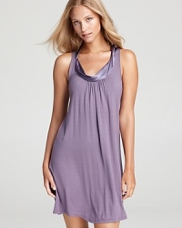 A timeless sleep silhouette, this sleeveless chemise from Midnight by Carole Hochman is perfect on its own or under a fleece robe.