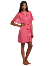 Midnight By Carole Hochman Women's Lace Embrace Robe