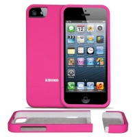 KHOMO Pink Slider Case with Rubberized texture for newly released Apple iPhone 5