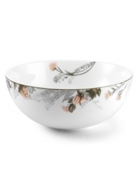 Featuring a subtle pattern of delicately shaded flowers and leaves, Mikasa Cheateau Garden collection has the feel of an antique, hand-tinted black and white image. Made of microwave and dishwasher safe porcelain, the vegetable bowl is durable enough for everyday use and suitably elegant for formal settings.