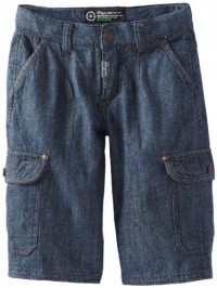 LRG - Kids Boys 2-7 Little Family Operations Cargo Short, Medium Indigo Wash, 4