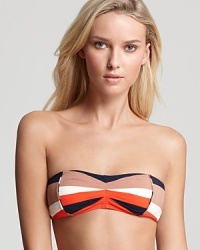 Pair this geometric print bikini top from MARC BY MARC JACOBS with sleek aviators for seventies-style cool.