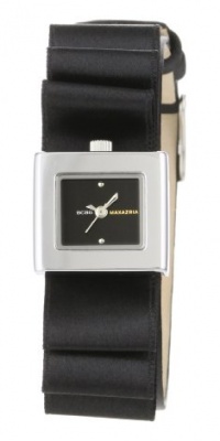 BCBGMAXAZRIA Women's BG6339 Analog Eclectic Mini Plisse' Black Dial Watch