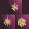 Crystalline Snowflake , Appalachian, and Akureyri Ice Flower Set of 3 Ornaments