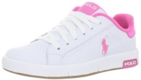 Polo Ralph Lauren Kids Ace Sneaker (Toddler/Little Kid/Big Kid),White/Pink,12.5 M US Little Kid