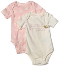 Baby Starters Little Princess  2 Pack Bodysuit Set, Blush Pink, 3/6 Months