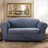 Sure Fit Stretch Stripe 2-Piece Loveseat Slipcover, Navy