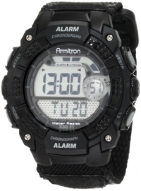 Armitron Men's 408236BLK Chronograph Black Resin Digital Sport Watch