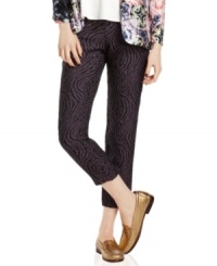 Zebra print adds an irreverent appeal to these Bar III cropped pants -- mix it up with contrasting patterns and textures!