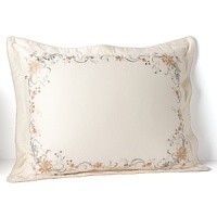 Detailed floral embroidery infuses this Lauren Ralph Lauren king sham with heirloom luxury for a rich complement to your decor.