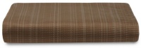 Calvin Klein Home Corrugated Stripe Sheeting Calfornia King Fitted Sheet, Camel