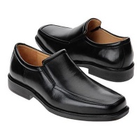 Johnston & Murphy Men's Goodwin Moc Venetian Slip-on Shoes,Black Calf,9.5 M US