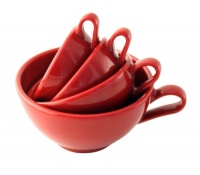 BlissHome Nigella Lawson's Living Kitchen Melamine Measuring Cups, Red, Set of 4