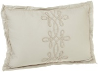 Vera Wang Love Knots Appliquéd Decorative Pillow, Platinum, 15 x 22