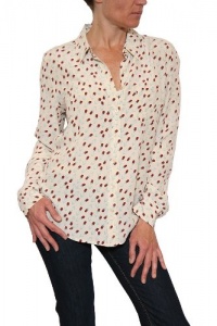 Women's Equipment Femme Brett Rose Print Blouse in Tapioca Size L