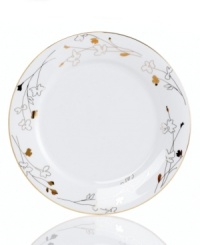 Wildflowers take off on glazed white porcelain, glowing as they tumble aimlessly around these Charter Club dinner plates. A banded edge adds a classic touch to a pattern with modern spirit.