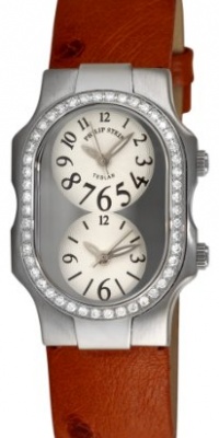 Philip Stein Women's 1DGFWOT Diamond Ostrich Strap Watch