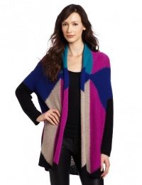 BCBGMAXAZRIA Women's Maude Oversized Color Block Cardigan