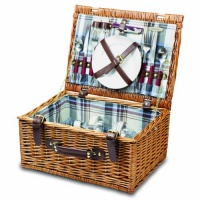 Picnic Time Bristol Willow Picnic Basket with Deluxe Service for Two