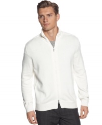 Upgrade your style and grab this solid sweater by Calvin Klein when you need to dress to impress.