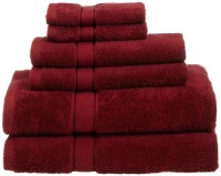 Pinzon Basics 100-Percent Egyptian Cotton 725-Gram 6-Piece Towel Set, Cranberry