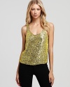 Formal dinner or girls' night out, Aqua's sequined cami ensures spotlight-stealing shine.