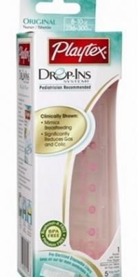 Playtex Drop-Ins Original BPA Free Nurser 8 oz  - 1 Pack - Colors Vary