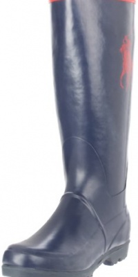 Polo By Ralph Lauren Proprietor Larger Pony Rainboot (Toddler/Little Kid/Big Kid),Navy/Red,12 M US Little Kid