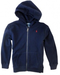 Polo Ralph Lauren Boy's Full Zip Fleece Hoodie, French Navy, X-Large (18-20)