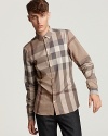 Burberry's classic nova check looks fresh on the slim fit Pembury shirt.