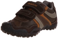 Geox Cgiant4 Sneaker (Toddler/Little Kid/Big Kid),Coffee/Yellow,35 EU(3.5 M US Big Kid)