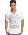 Step up your casual wear with this graphic print t-shirt from INC International Concepts.