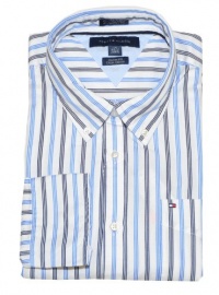 Tommy Hilfiger Men Custom Fit Striped Long Sleeve Shirt