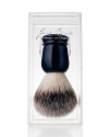 Jack Black's Shave Brush is your ticket to a revolutionary shaving experience. Designed to perform like a natural hair Silvertip Badger Brush, the Pure Performance Shave Brush's eco-friendly Pure-Tech bristles produce a smooth and creamy lather for a comfortable, cruelty-free shave. The ultra-soft, compact, flexible bristle design allows precise control of lather around nose, mouth and facial hair. A special antimicrobial agent keeps bristles bacteria-free, helping guard skin from germs that can irritate and inflame nicks and cuts.