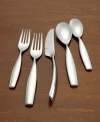 A sleek new approach to flatware, this set from Yamazaki lends your tabletop a unique silhouette. A gradually widening handle and sturdy stainless steel make this collection a tabletop favorite. Includes a serving fork, serving spoon and butter knife.